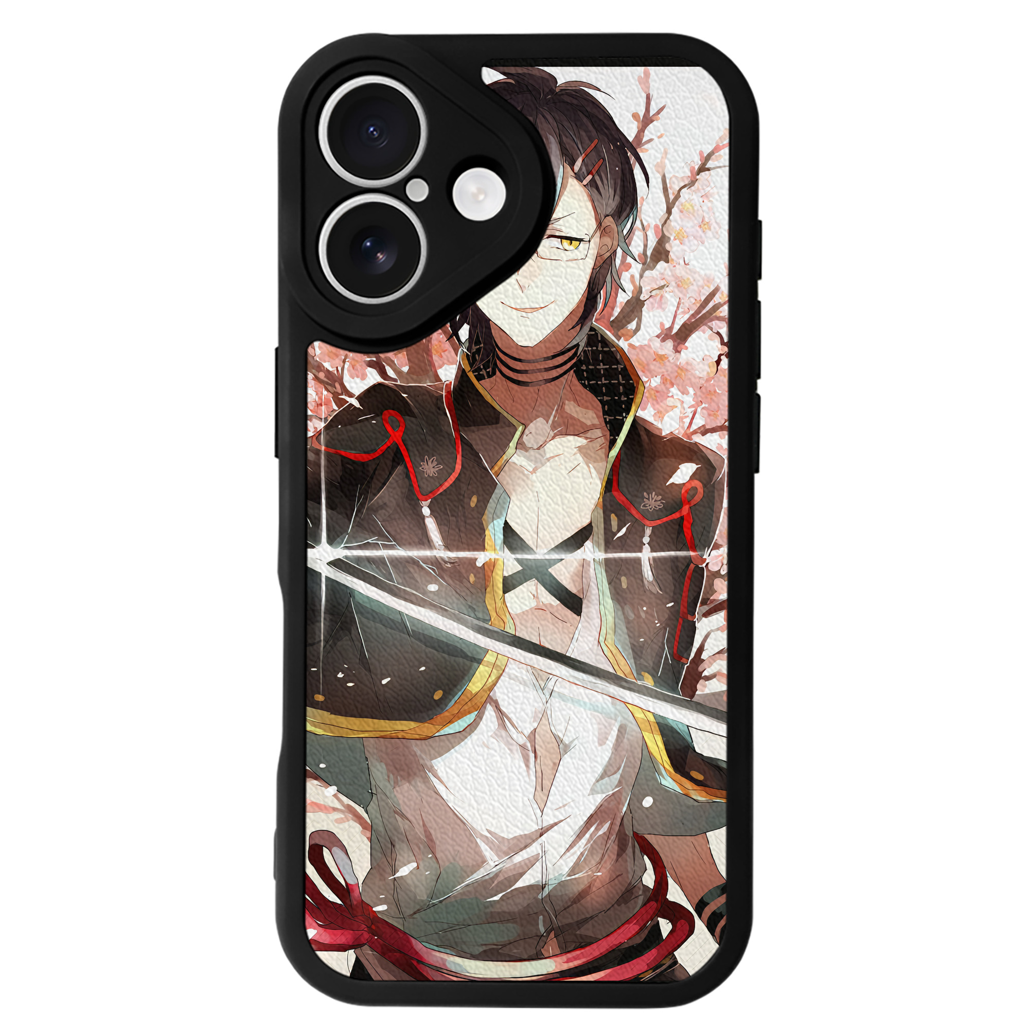 （画像用） 刀剣乱舞 Touken Ranbu 【iPhone 16シリーズ対応】シリコンスマホケース（レザー調） 材質：シリコン